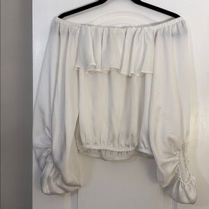 Tyche Off-Shoulder White Blouse
